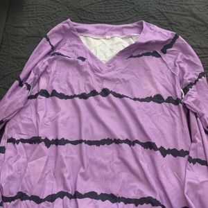 Purple long sleeved shirt